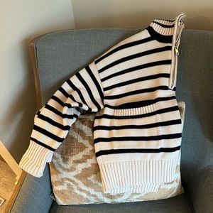 Zara, small, navy and white stripe